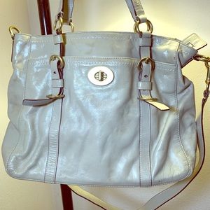 SOLD - COACH Chelsea Taupe Premium Patent Leather Tote